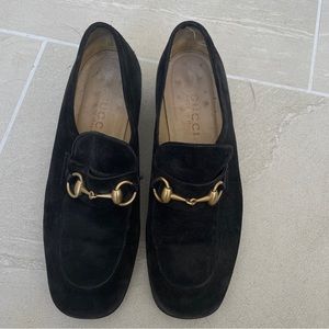 Gucci Black Suede Loader 7.5B